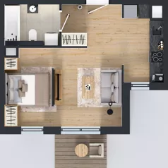 1 pokój, mieszkanie 34,05 m², piętro 1, oferta nr D.167, Centralna Vita etap III, Kraków, Czyżyny, ul. Ciesielskiego