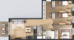 4 pokoje, mieszkanie 72,52 m², piętro 3, oferta nr D.204, Centralna Vita etap III, Kraków, Czyżyny, ul. Ciesielskiego