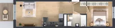 2 pokoje, mieszkanie 40,01 m², piętro 2, oferta nr D.256, Centralna Vita etap III, Kraków, Czyżyny, ul. Ciesielskiego