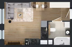 1 pokój, mieszkanie 26,52 m², piętro 1, oferta nr A.1.4, Żywiecka Vita, Gdańsk, Wrzeszcz, Wrzeszcz Dolny, ul. Żywiecka 2C