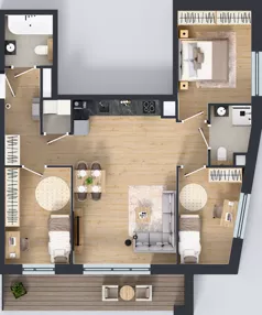 4 pokoje, mieszkanie 76,93 m², piętro 10, oferta nr A.10.1, Żywiecka Vita, Gdańsk, Wrzeszcz, Wrzeszcz Dolny, ul. Żywiecka 2C