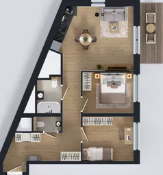 3 pokoje, mieszkanie 58,37 m², piętro 10, oferta nr A.10.4, Żywiecka Vita, Gdańsk, Wrzeszcz, Wrzeszcz Dolny, ul. Żywiecka 2C