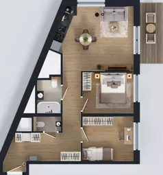 3 pokoje, mieszkanie 58,37 m², piętro 11, oferta nr A.11.3, Żywiecka Vita, Gdańsk, Wrzeszcz, Wrzeszcz Dolny, ul. Żywiecka 2C
