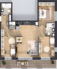 4 pokoje, mieszkanie 78,77 m², piętro 2, oferta nr A.2.1, Żywiecka Vita, Gdańsk, Wrzeszcz, Wrzeszcz Dolny, ul. Żywiecka 2C