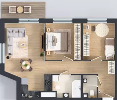 3 pokoje, mieszkanie 60,99 m², piętro 7, oferta nr A.7.7, Żywiecka Vita, Gdańsk, Wrzeszcz, Wrzeszcz Dolny, ul. Żywiecka 2C