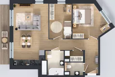 3 pokoje, mieszkanie 70,22 m², piętro 10, oferta nr B.10.1, Żywiecka Vita, Gdańsk, Wrzeszcz, Wrzeszcz Dolny, ul. Żywiecka 2C
