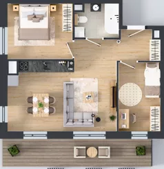 3 pokoje, mieszkanie 54,16 m², piętro 3, oferta nr B.3.5, Żywiecka Vita, Gdańsk, Wrzeszcz, Wrzeszcz Dolny, ul. Żywiecka 2C