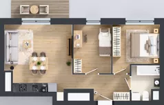 3 pokoje, mieszkanie 51,49 m², piętro 1, oferta nr 2.1.M01, Morska Vita II, Gdynia, Leszczynki, Leszczynki, ul. Działdowska 3A