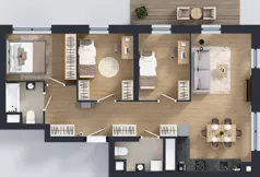 4 pokoje, mieszkanie 74,39 m², piętro 10, oferta nr 2.10.M03, Morska Vita II, Gdynia, Leszczynki, Leszczynki, ul. Działdowska 3A