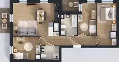 4 pokoje, mieszkanie 74,65 m², piętro 10, oferta nr 2.10.M08, Morska Vita II, Gdynia, Leszczynki, Leszczynki, ul. Działdowska 3A