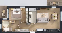 3 pokoje, mieszkanie 57,64 m², piętro 10, oferta nr 2.10.M09, Morska Vita II, Gdynia, Leszczynki, Leszczynki, ul. Działdowska 3A