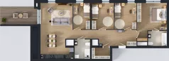 5 pokoi, mieszkanie 111,93 m², piętro 16, oferta nr 2.16.M02, Morska Vita II, Gdynia, Leszczynki, Leszczynki, ul. Działdowska 3A