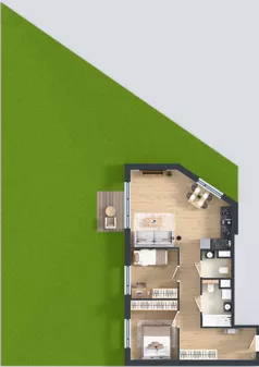 3 pokoje, mieszkanie 61,71 m², parter, oferta nr AA0002, Pilczycka Vita, Wrocław, Pilczyce-Kozanów-Popowice Północne, Pilczyce, ul. Pilczycka 195