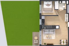 2 pokoje, mieszkanie 42,91 m², parter, oferta nr AA0007, Pilczycka Vita, Wrocław, Pilczyce-Kozanów-Popowice Północne, Pilczyce, ul. Pilczycka 195