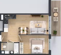 2 pokoje, mieszkanie 38,81 m², piętro 2, oferta nr AA0201, Pilczycka Vita, Wrocław, Pilczyce-Kozanów-Popowice Północne, Pilczyce, ul. Pilczycka 195