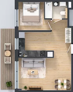 2 pokoje, mieszkanie 42,91 m², piętro 2, oferta nr AA0208, Pilczycka Vita, Wrocław, Pilczyce-Kozanów-Popowice Północne, Pilczyce, ul. Pilczycka 195
