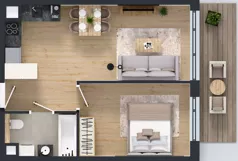 2 pokoje, mieszkanie 39,48 m², piętro 2, oferta nr AA0211, Pilczycka Vita, Wrocław, Pilczyce-Kozanów-Popowice Północne, Pilczyce, ul. Pilczycka 195