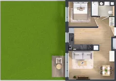 2 pokoje, mieszkanie 43,14 m², parter, oferta nr AB0006, Pilczycka Vita, Wrocław, Pilczyce-Kozanów-Popowice Północne, Pilczyce, ul. Pilczycka 195
