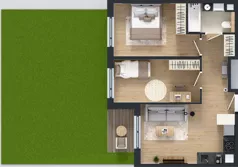 3 pokoje, mieszkanie 51,58 m², parter, oferta nr AB0008, Pilczycka Vita, Wrocław, Pilczyce-Kozanów-Popowice Północne, Pilczyce, ul. Pilczycka 195