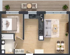 2 pokoje, mieszkanie 43,74 m², piętro 1, oferta nr AB0107, Pilczycka Vita, Wrocław, Pilczyce-Kozanów-Popowice Północne, Pilczyce, ul. Pilczycka 195