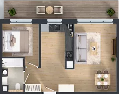 2 pokoje, mieszkanie 43,74 m², piętro 4, oferta nr AB0407, Pilczycka Vita, Wrocław, Pilczyce-Kozanów-Popowice Północne, Pilczyce, ul. Pilczycka 195