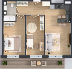 3 pokoje, mieszkanie 59,84 m², piętro 3, oferta nr BA0306, Pilczycka Vita, Wrocław, Pilczyce-Kozanów-Popowice Północne, Pilczyce, ul. Pilczycka 195