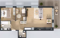 3 pokoje, mieszkanie 63,66 m², piętro 4, oferta nr BA0402, Pilczycka Vita, Wrocław, Pilczyce-Kozanów-Popowice Północne, Pilczyce, ul. Pilczycka 195