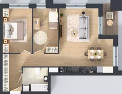 3 pokoje, mieszkanie 67,21 m², piętro 1, oferta nr 1/A/07, Kijowska Vita, Warszawa, Praga Północ, Kamionek, ul. Kijowska 27