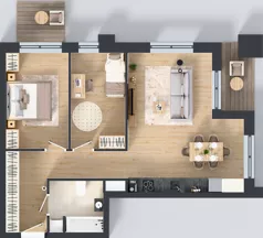 3 pokoje, mieszkanie 67,21 m², piętro 2, oferta nr 2/A/07, Kijowska Vita, Warszawa, Praga Północ, Kamionek, ul. Kijowska 27