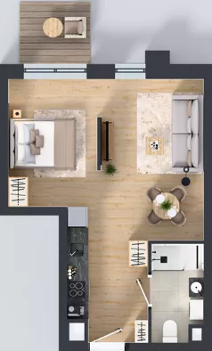 1 pokój, mieszkanie 38,57 m², piętro 2, oferta nr 2/A/08, Kijowska Vita, Warszawa, Praga Północ, Kamionek, ul. Kijowska 27