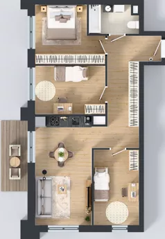4 pokoje, mieszkanie 75,01 m², piętro 2, oferta nr 2/A/12, Kijowska Vita, Warszawa, Praga Północ, Kamionek, ul. Kijowska 27