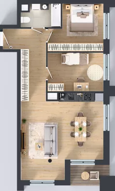 4 pokoje, mieszkanie 75,01 m², piętro 3, oferta nr 3/A/06, Kijowska Vita, Warszawa, Praga Północ, Kamionek, ul. Kijowska 27