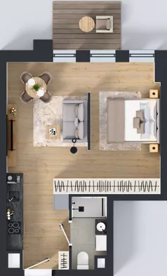 1 pokój, mieszkanie 39,91 m², piętro 3, oferta nr 3/A/10, Kijowska Vita, Warszawa, Praga Północ, Kamionek, ul. Kijowska 27