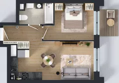 2 pokoje, mieszkanie 38,97 m², piętro 6, oferta nr 6/A/06, Kijowska Vita, Warszawa, Praga Północ, Kamionek, ul. Kijowska 27