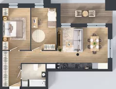 3 pokoje, mieszkanie 61,47 m², piętro 7, oferta nr 7/A/07, Kijowska Vita, Warszawa, Praga Północ, Kamionek, ul. Kijowska 27