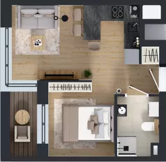 1 pokój, mieszkanie 30,04 m², parter, oferta nr C1/00/06, WUWA Vita III, Wrocław, Żerniki, Fabryczna, ul. Maya