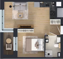 1 pokój, mieszkanie 33,35 m², parter, oferta nr C1/00/07, WUWA Vita III, Wrocław, Żerniki, Fabryczna, ul. Maya