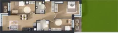 4 pokoje, mieszkanie 77,00 m², parter, oferta nr D3/00/01, WUWA Vita III, Wrocław, Żerniki, Fabryczna, ul. Maya