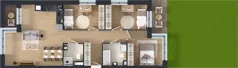 4 pokoje, mieszkanie 78,28 m², parter, oferta nr D3/00/05, WUWA Vita III, Wrocław, Żerniki, Fabryczna, ul. Maya