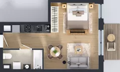 1 pokój, mieszkanie 30,77 m², piętro 1, oferta nr A.A.1.03, Głębocka Vita, Warszawa, Białołęka, Białołęka, Głębocka 84A