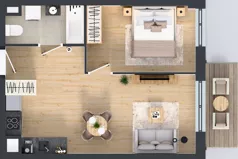 2 pokoje, mieszkanie 41,38 m², piętro 1, oferta nr A.A.1.04, Głębocka Vita, Warszawa, Białołęka, Białołęka, Głębocka 84A