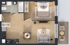 2 pokoje, mieszkanie 41,37 m², piętro 1, oferta nr A.A.1.05, Głębocka Vita, Warszawa, Białołęka, Białołęka, Głębocka 84A