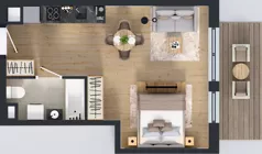 1 pokój, mieszkanie 33,28 m², piętro 1, oferta nr A.A.1.07, Głębocka Vita, Warszawa, Białołęka, Białołęka, Głębocka 84A