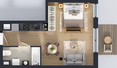1 pokój, mieszkanie 30,78 m², piętro 2, oferta nr A.A.2.03, Głębocka Vita, Warszawa, Białołęka, Białołęka, Głębocka 84A