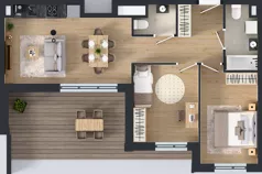 3 pokoje, mieszkanie 57,80 m², piętro 2, oferta nr A.A.2.05, Głębocka Vita, Warszawa, Białołęka, Białołęka, Głębocka 84A