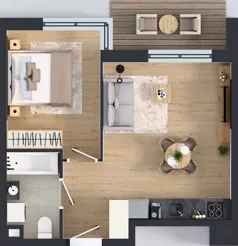2 pokoje, mieszkanie 38,40 m², piętro 1, oferta nr B.A.1.08, Głębocka Vita, Warszawa, Białołęka, Białołęka, Głębocka 84A
