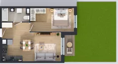 2 pokoje, mieszkanie 43,86 m², parter, oferta nr B.B.0.07, Głębocka Vita, Warszawa, Białołęka, Białołęka, Głębocka 84A