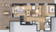 3 pokoje, mieszkanie 61,59 m², piętro 4, oferta nr A.A.4.03, Głębocka Vita, Warszawa, Białołęka, Białołęka, Głębocka 84A