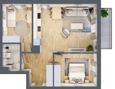 3 pokoje, mieszkanie 60,27 m², piętro 4, oferta nr A.027, Słoneczne Miasteczko, Kraków, Bieżanów-Prokocim, Osiedle Złocień, ul. Henryka i Karola Czeczów