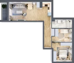 3 pokoje, mieszkanie 64,29 m², piętro 3, oferta nr A.062, Słoneczne Miasteczko, Kraków, Bieżanów-Prokocim, Osiedle Złocień, ul. Henryka i Karola Czeczów